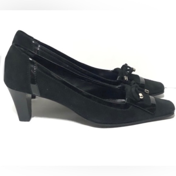 Laudadido Roma Black Suede Heels Handmade in Italy - Picture 1 of 7